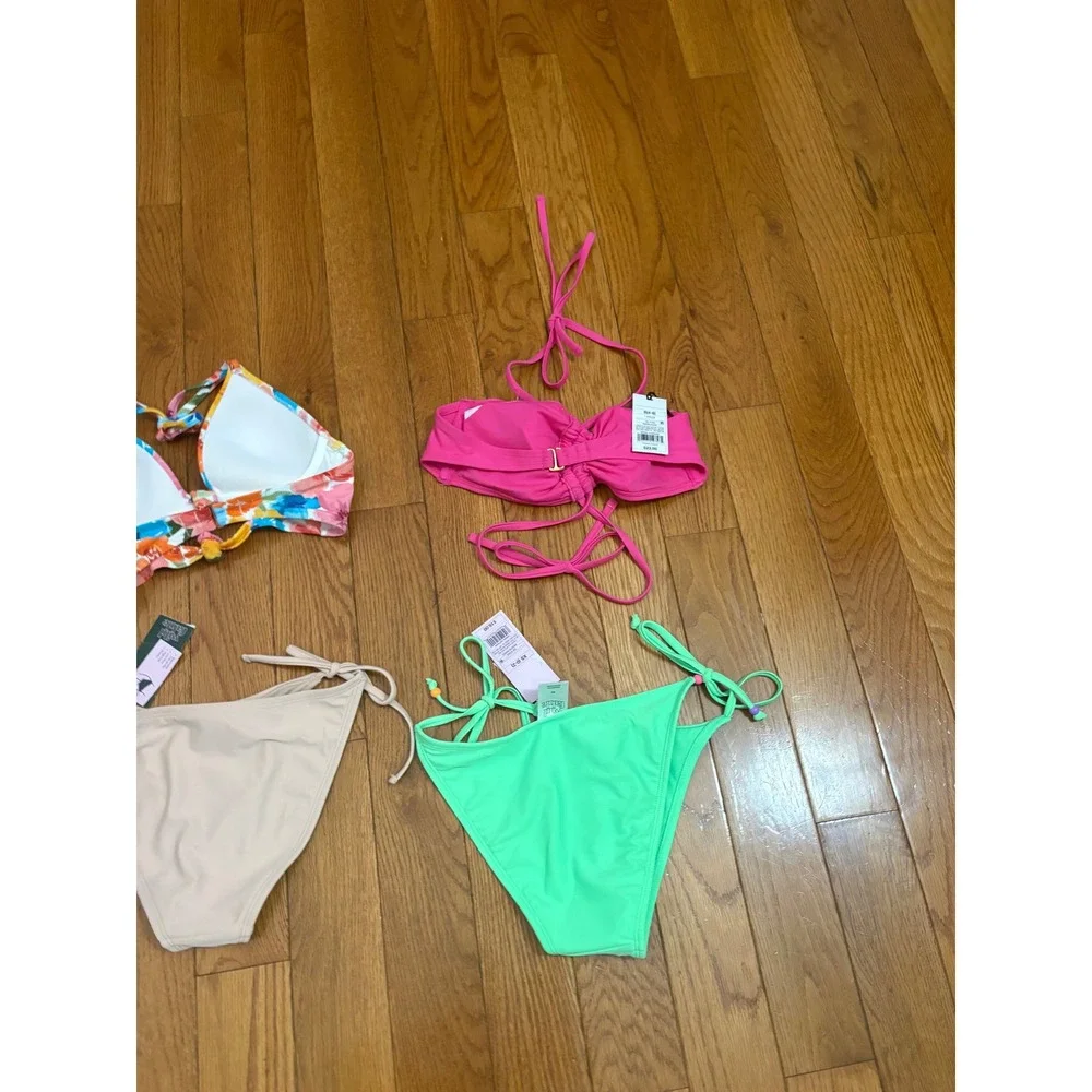 8pc NWT Target Bikini Bundle Shade & Shore Wild Fable Floral‎ Solid XS S 32B 36B
